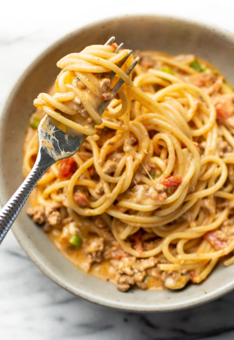 One Pot Taco Spaghetti • Salt & Lavender