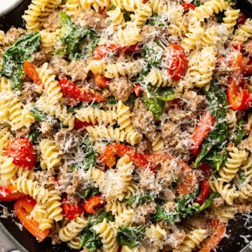 Sausage and Vegetable Pasta • Salt & Lavender