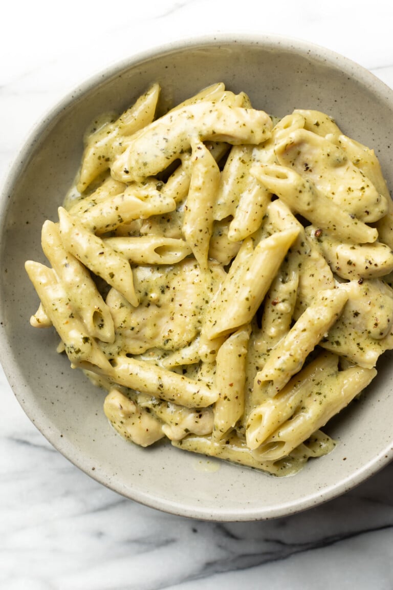 Super Easy Chicken Pesto Pasta • Salt And Lavender