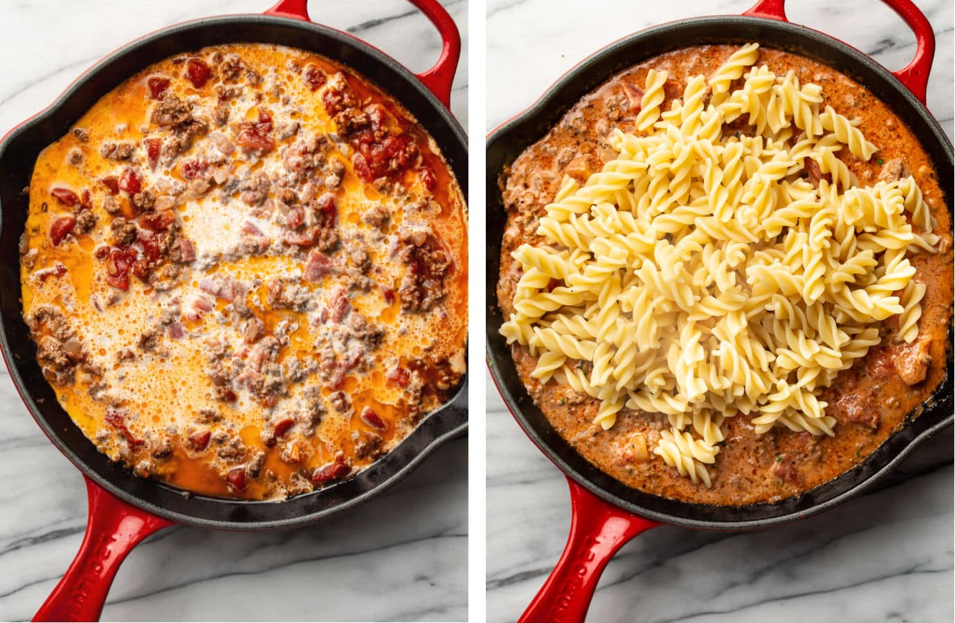 Easy Creamy Ground Beef Pasta • Salt & Lavender