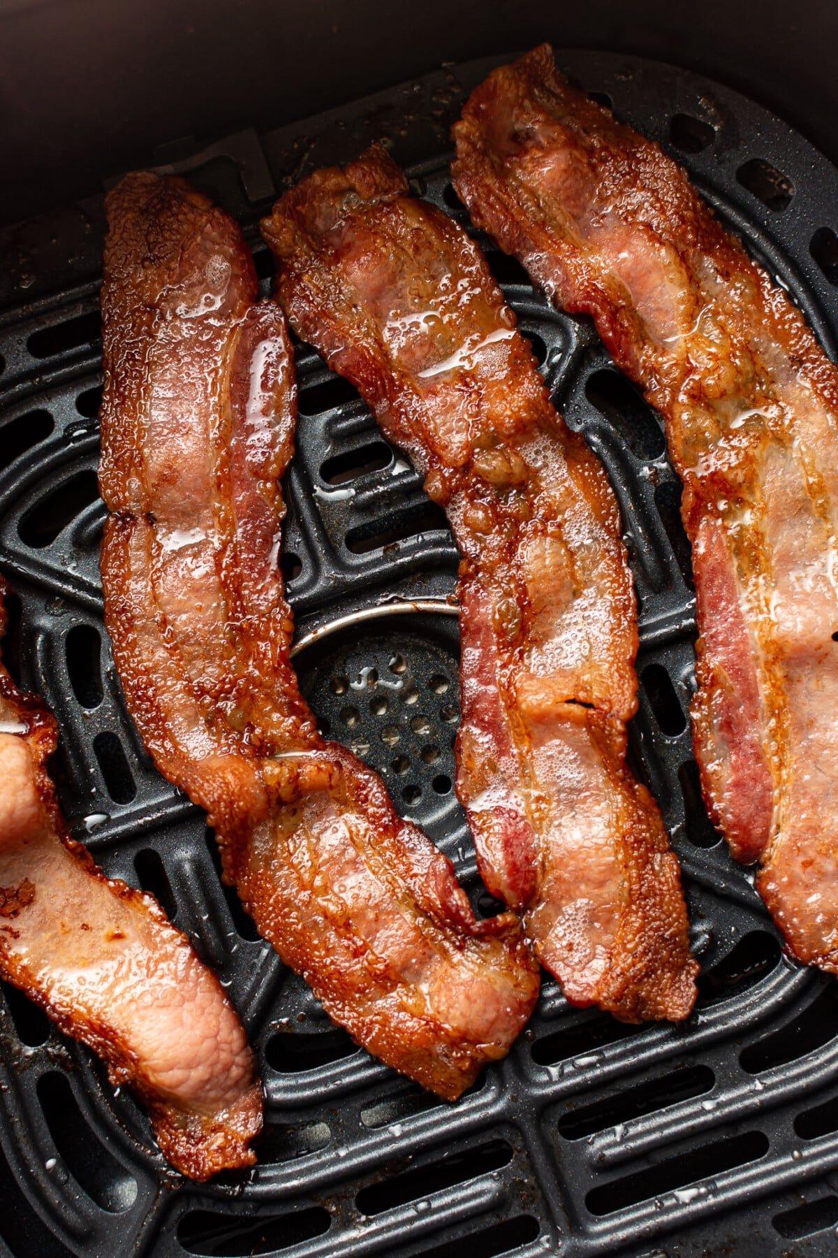 crispy bacon in an air fryer