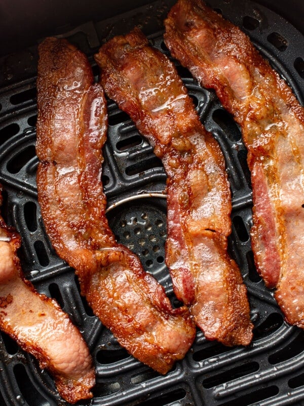 crispy bacon in an air fryer