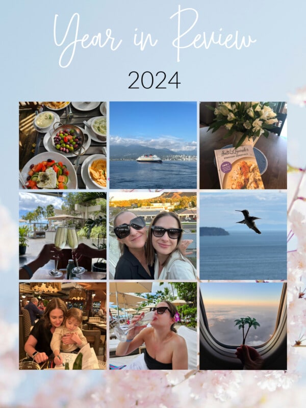 a collage with photos and text that reads salt and lavender year in review 2024